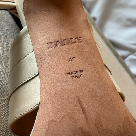 Bally Cream Slip On Heels - Picture 7 of 8